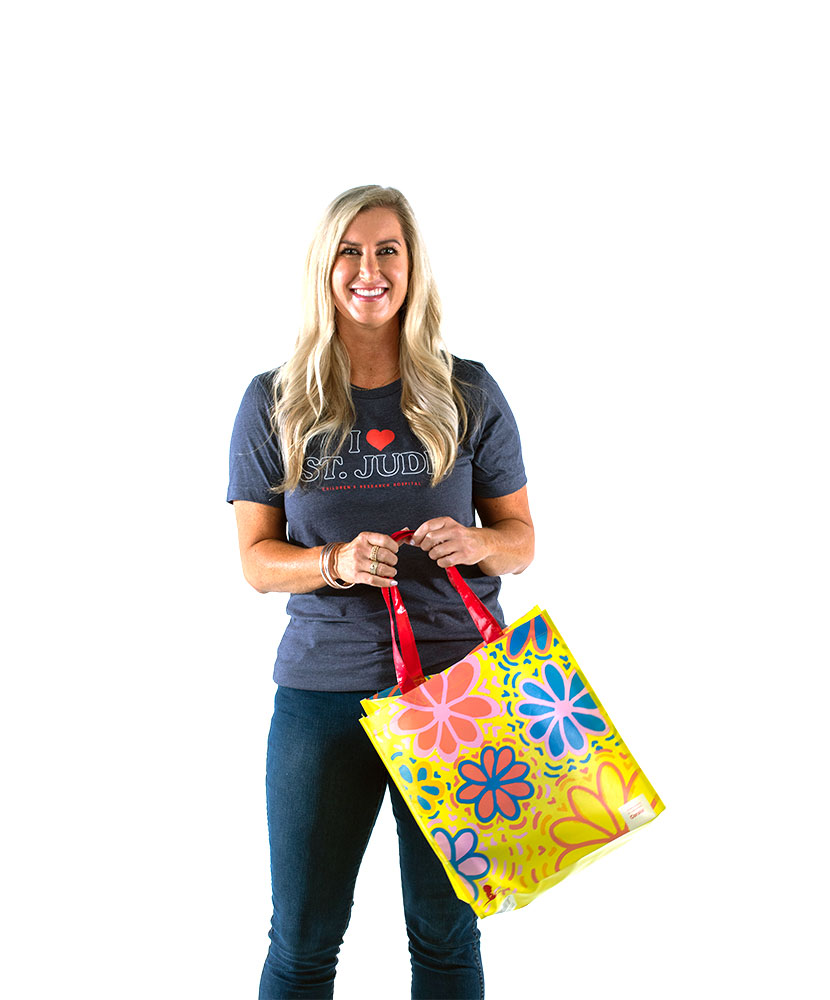 Bright Floral Reusable Tote Bag Art Inspired By Patient Coraliz